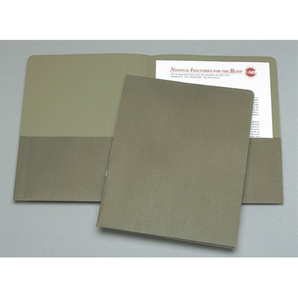 DOUBLE POCKET PORTFOLIO GREEN, LETTER, 25/BOX