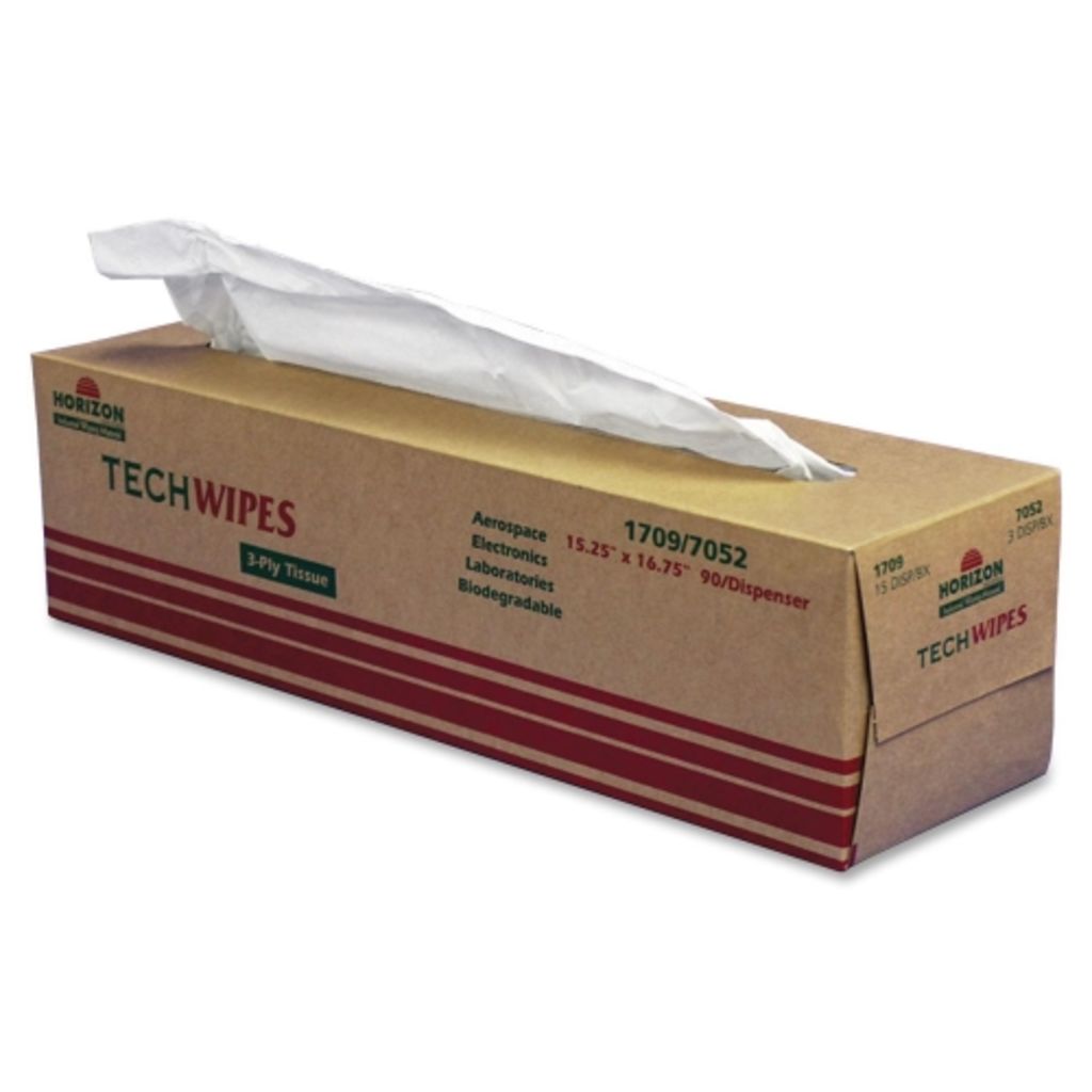 Cleans delicate surfaces such as glass and electronics. White 15 x 163/4 3Ply