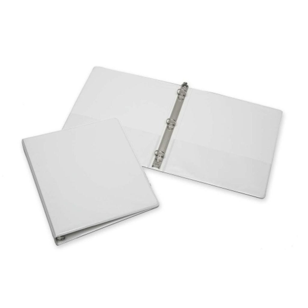 WHITE BINDER,3 RING 1 CAPACITY