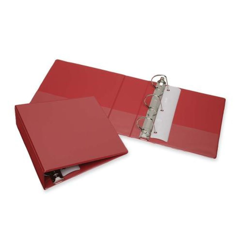 ANGLED DRING VIEW BINDER, RED, CAPACITY 3 IN