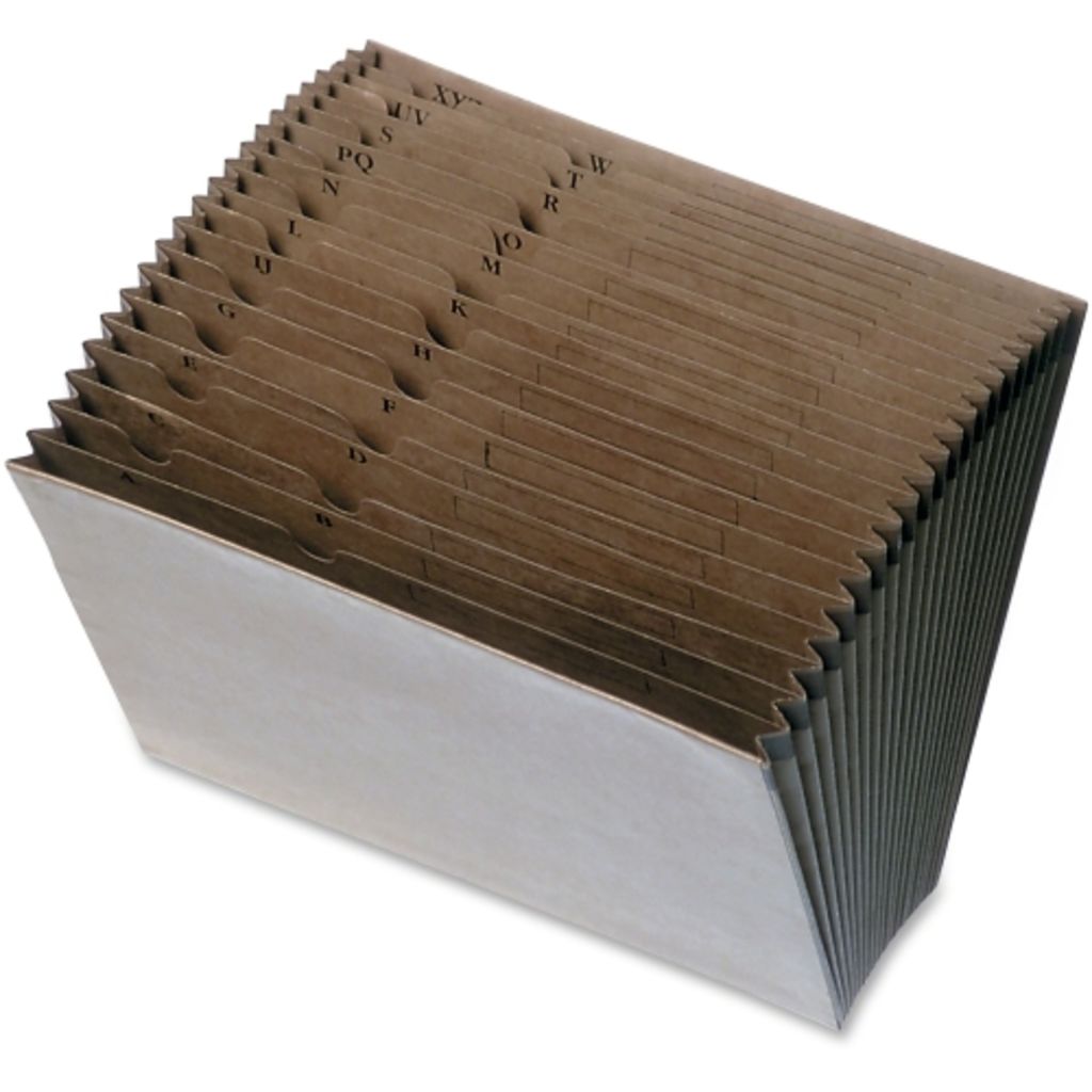 EXPANDING FILE AZ, WITHOUT FLAP CLOSURE, BROWN
