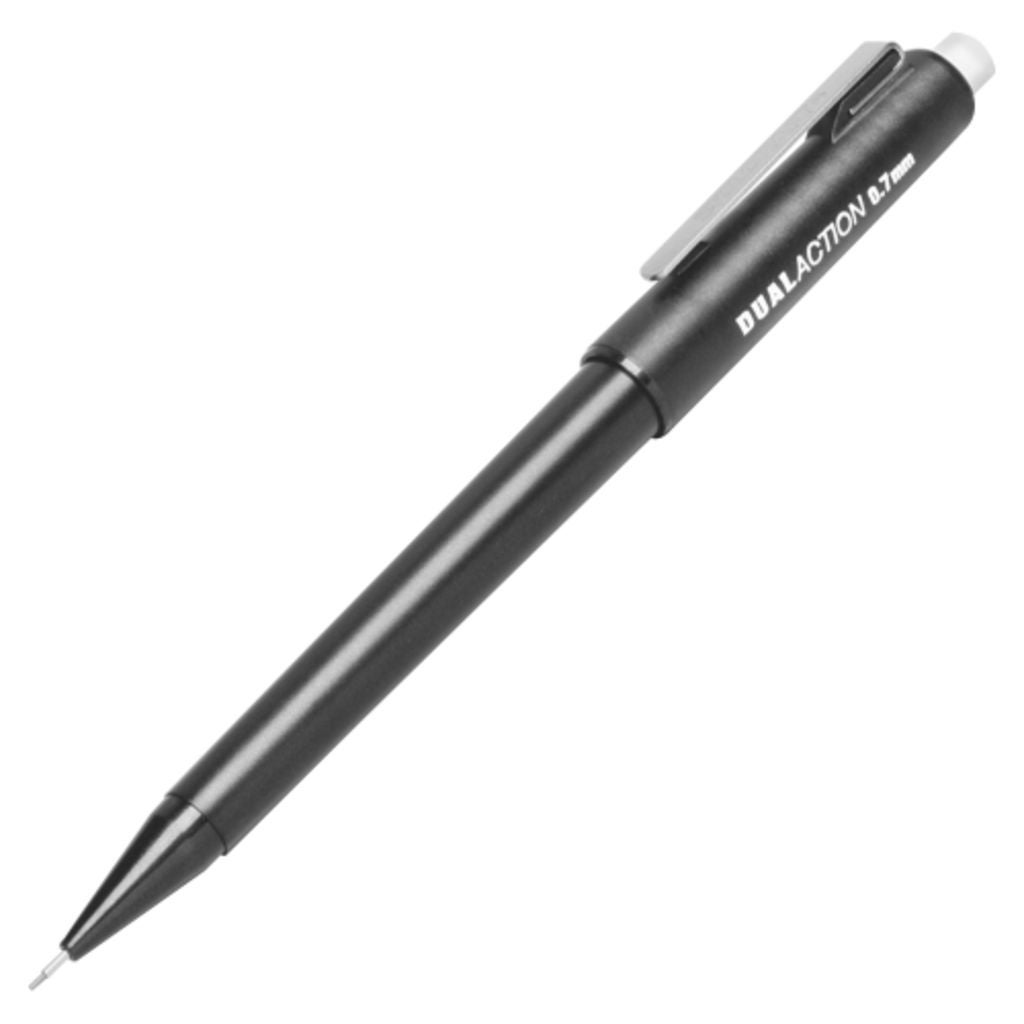 DUALACTION MECHANICAL PENCIL BLACK BARREL, 0.7 MM LEAD