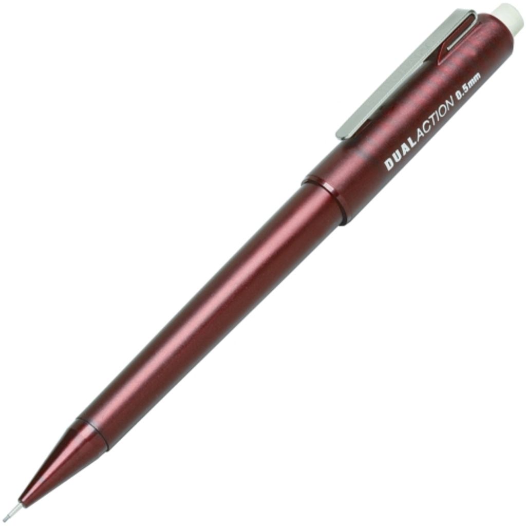 DUAL ACTION MECHANICAL PENCIL, CUSHION GRIP BLUE BARREL, 0.7 MM