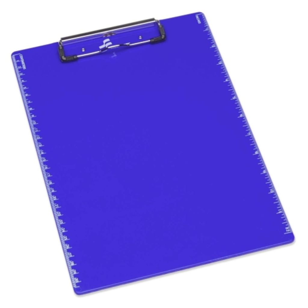 RECYCLED PLASTIC CLIPBOARD BLUE, 9 X 12 IN