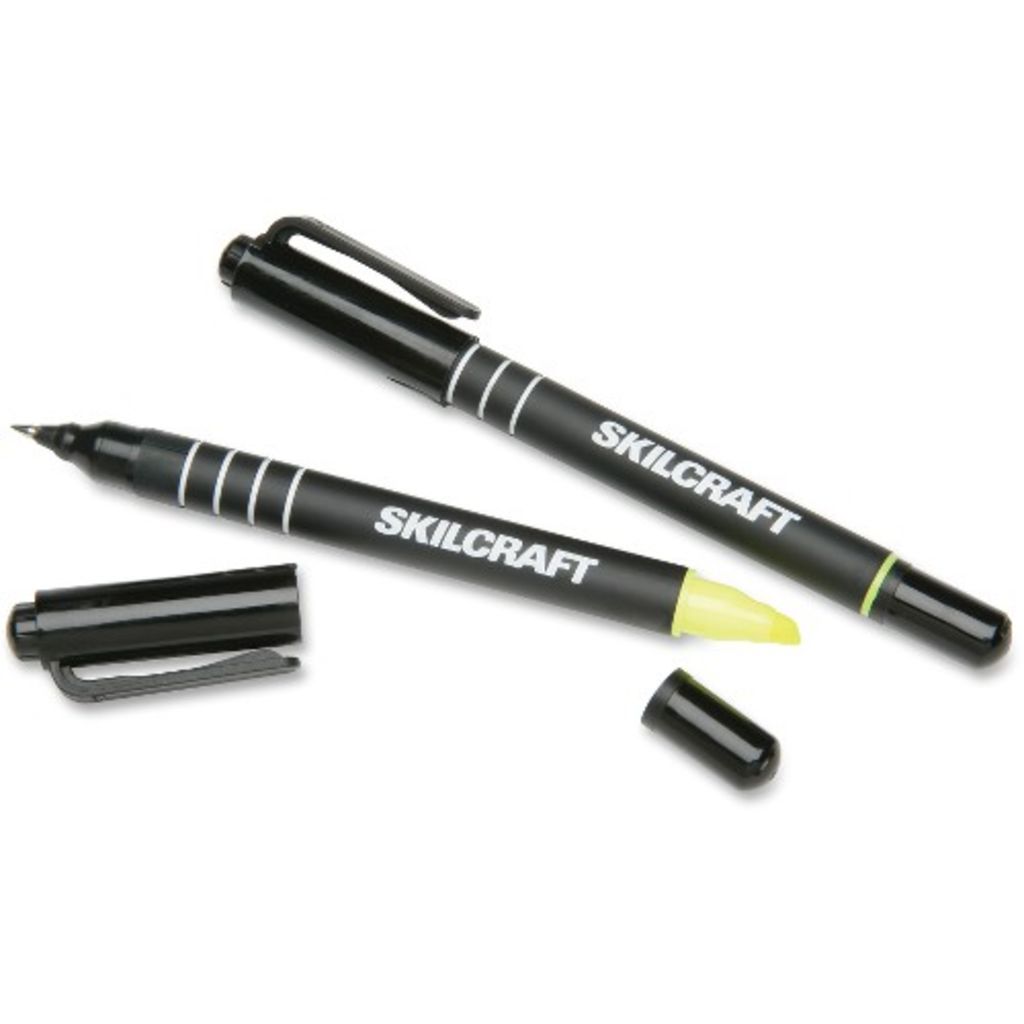 RITENLITE PEN/HIGHLIGHTER COMBO BLACK AND YELLOW