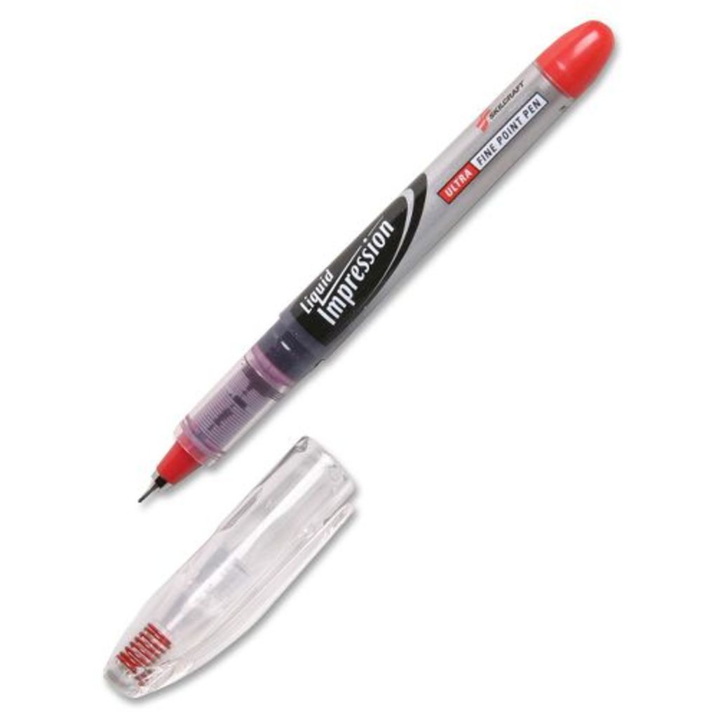 LIQUID IMPRESSION PEN EXTRA FINE RED 12PK