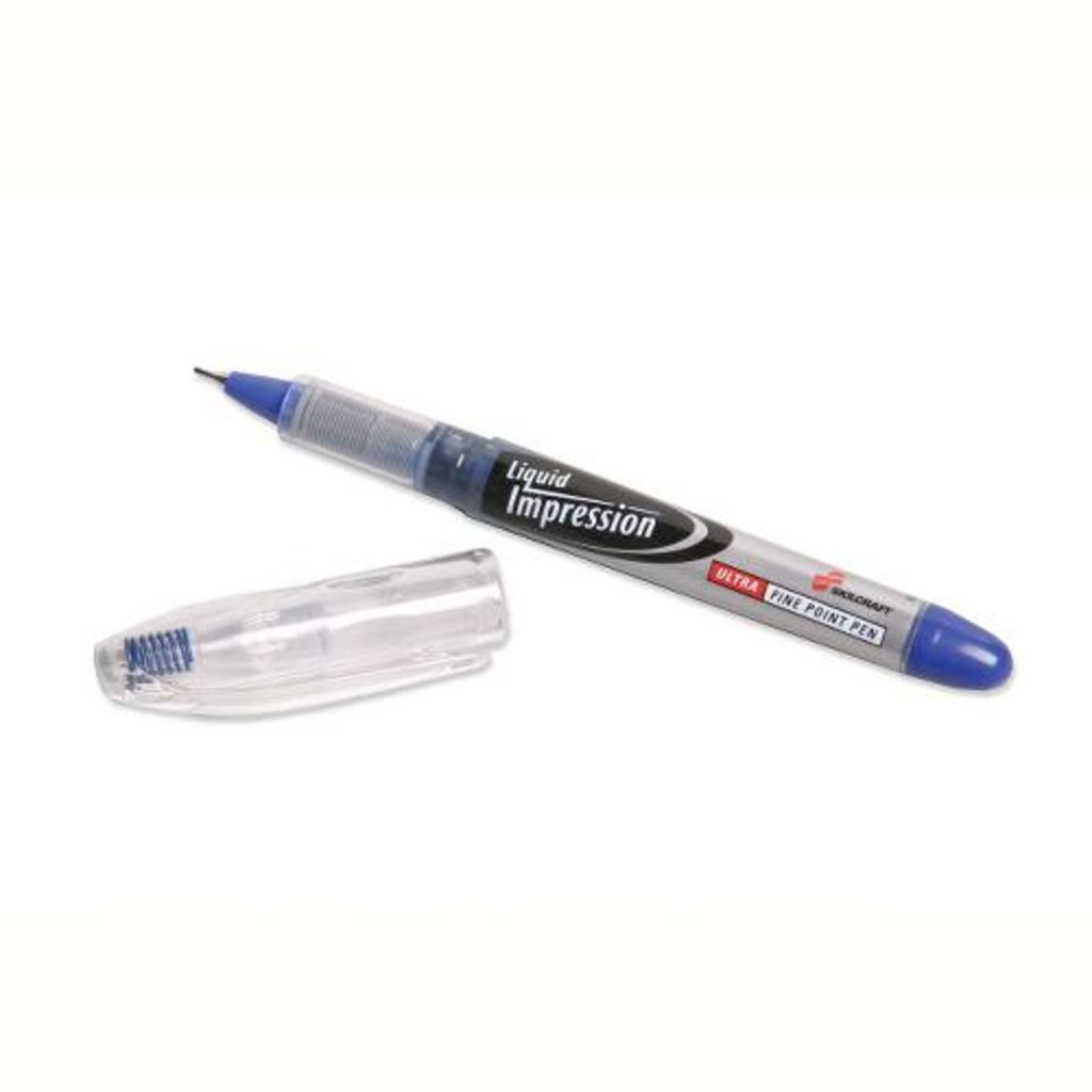 LIQUID IMPRESSION PEN EXTRA FINE BLUE 12PK