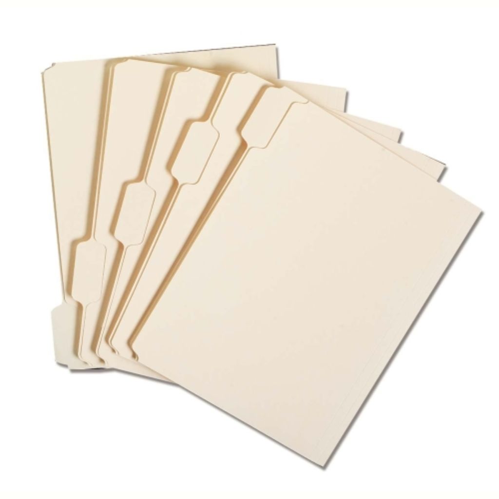FILE FOLDER MANILA MANILA, LETTER,1/5 CUT, 100 FOLDERS