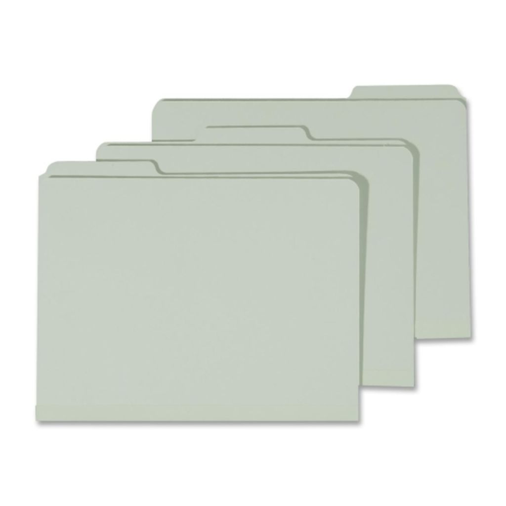 FILE FOLDER SET LIGHT GREEN 1/3 CUT