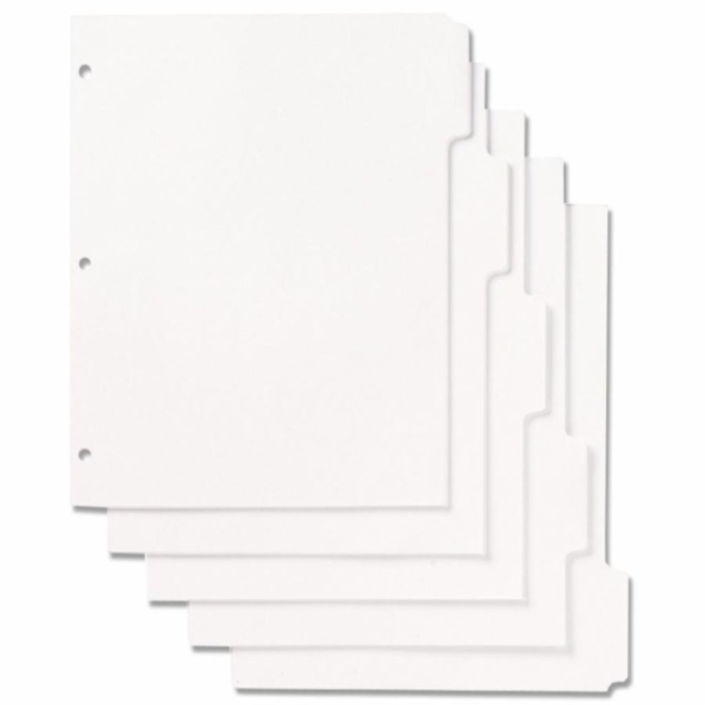 INDEX SHEET SET 1/5CUT, BLANK SELFTABS