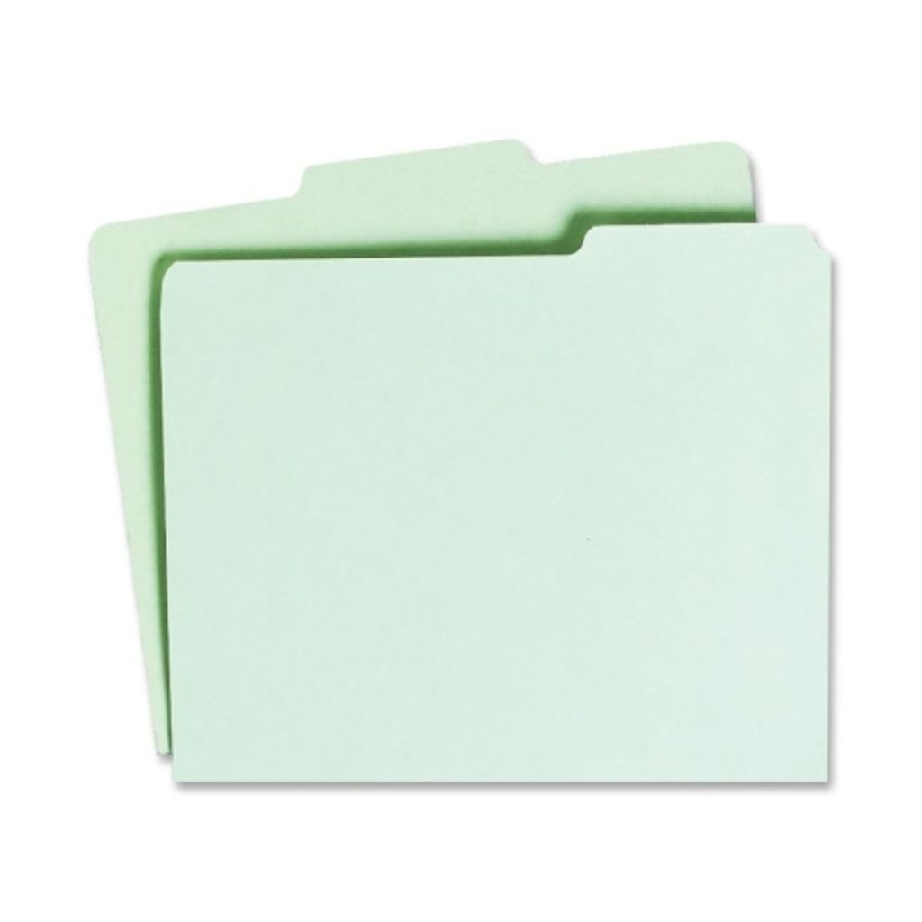 CARD GUIDE FILE, LETTER, LIGHT GREEN