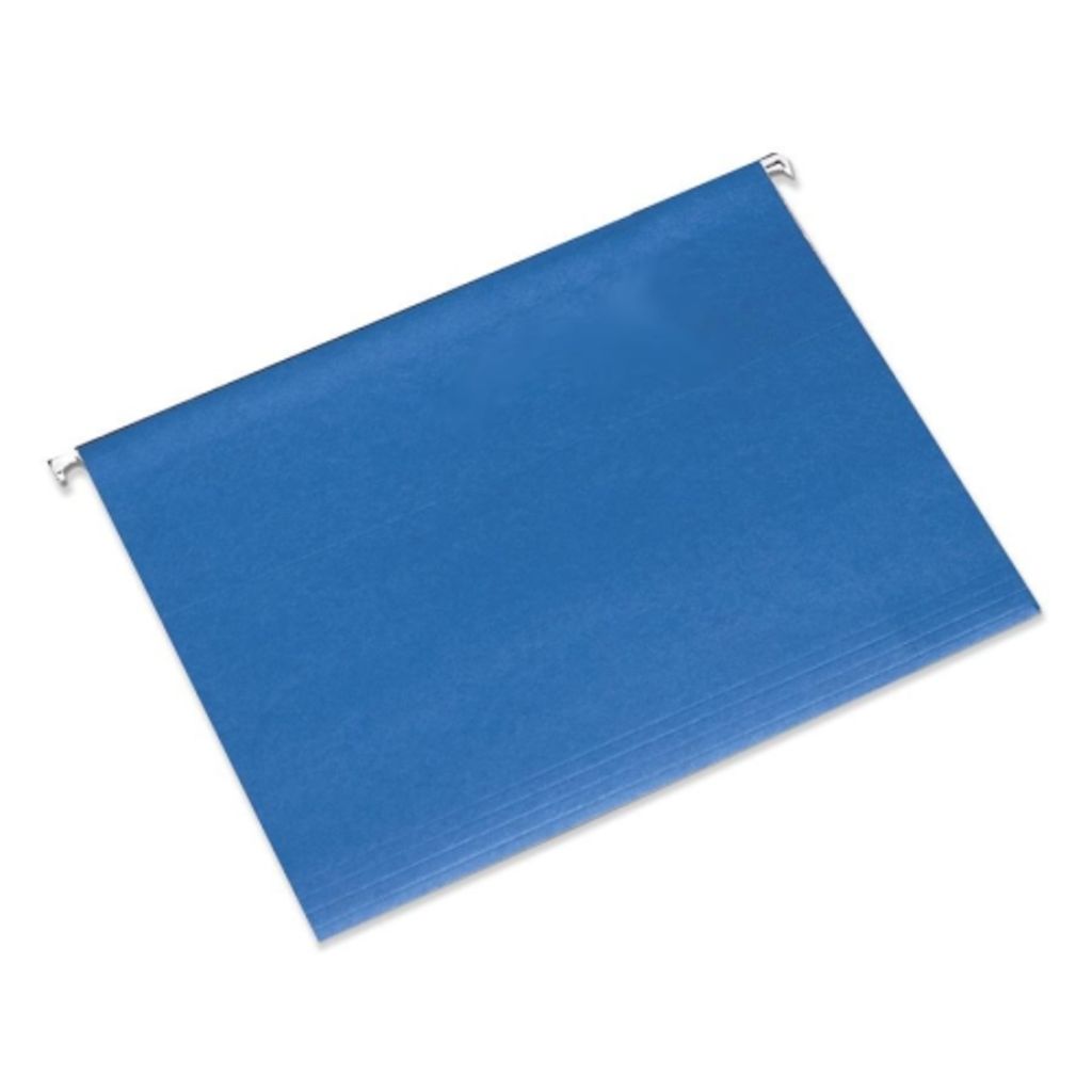 HANGING FILE FOLDER BLUE, LETTER, 1/5 TABS, RECYCLED