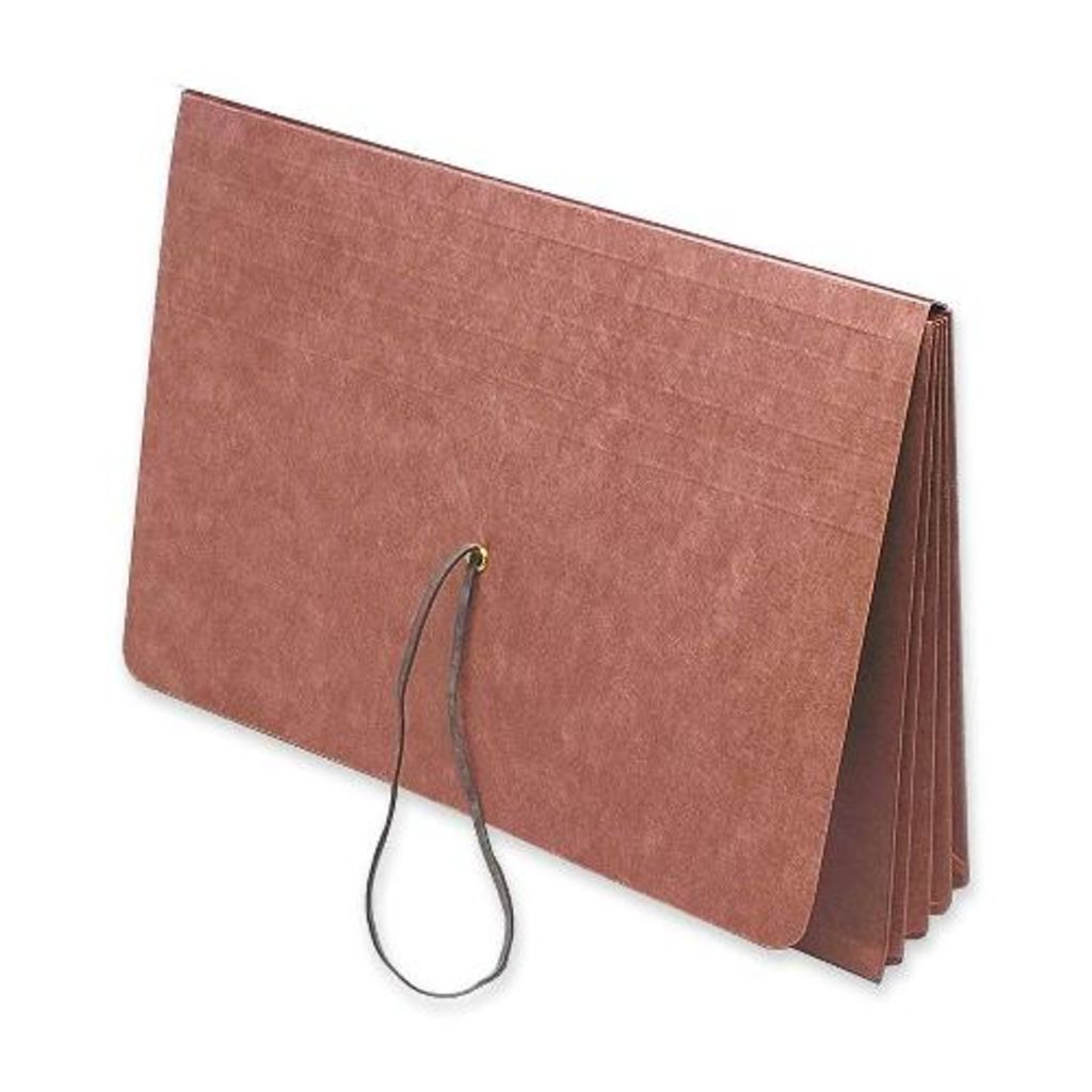 EXPANDING FILE WALLET WITH BAND RED, 5 FOLDERS/PACK