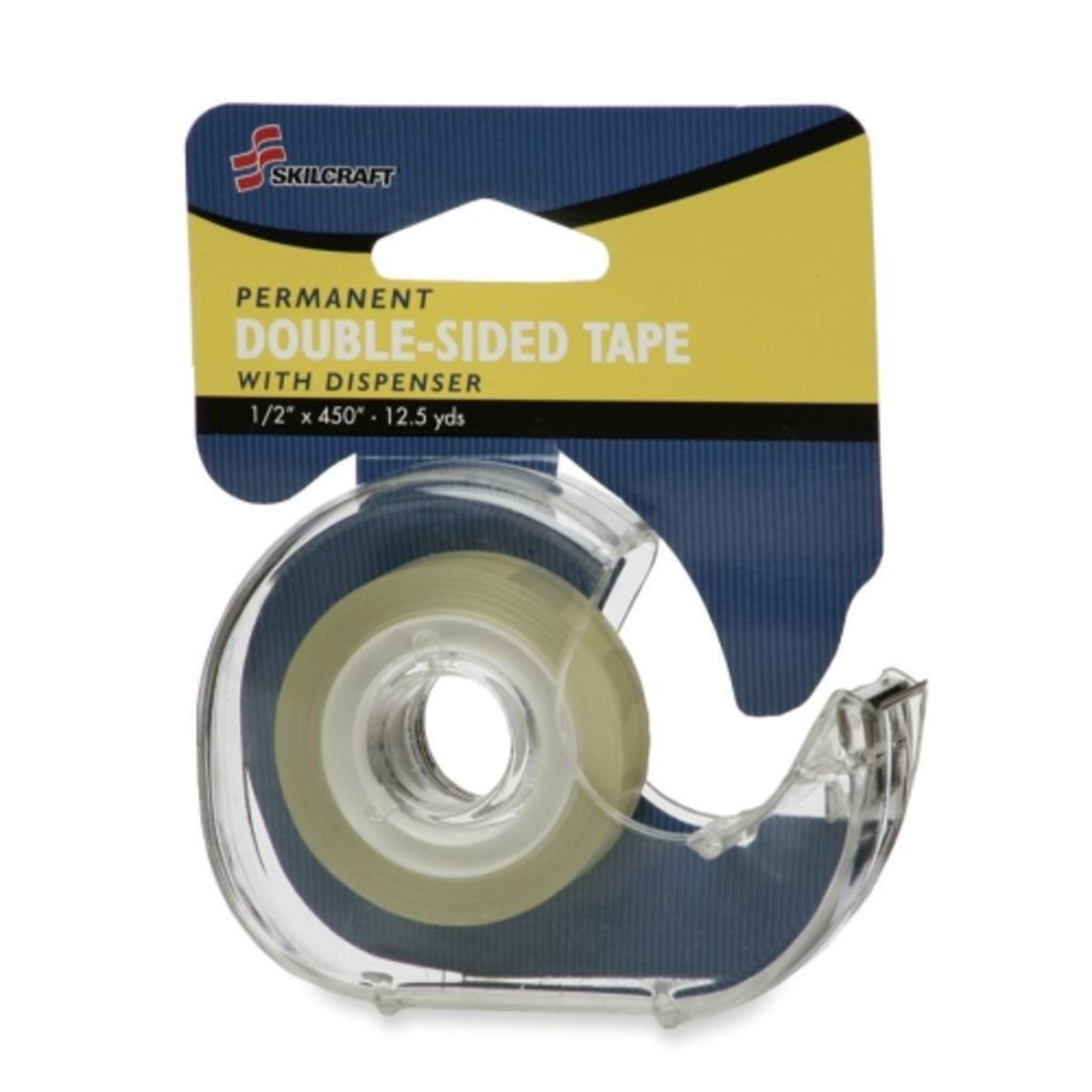 DOUBLE SIDED TAPE CLEAR,1/2 IN X 450 IN, PERMANENT ADHESIVE, PHOTO SAFE, 3.5 MIL