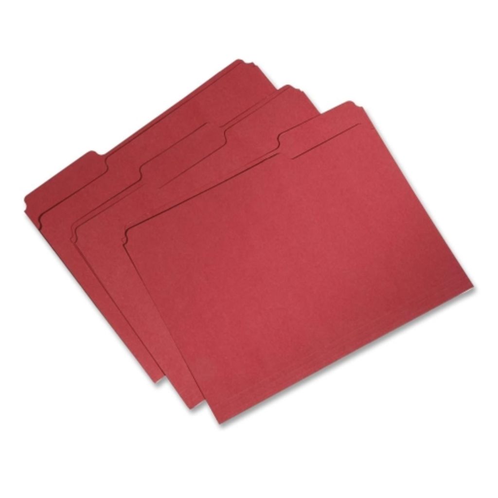 RECYCLED FILE FOLDERS PROCESS CHLORINE FREE, RED