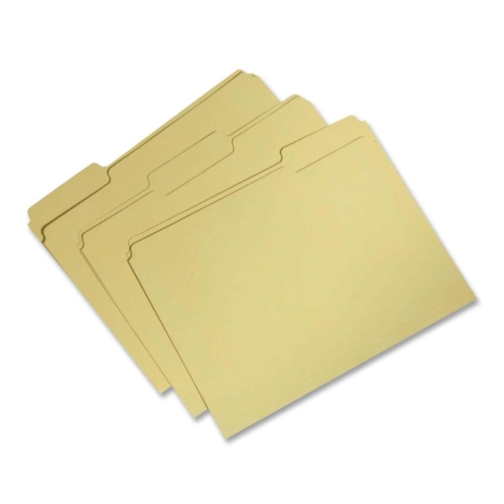 RECYCLED FILE FOLDERS PROCESS CHLORINE FREE, YELLOW