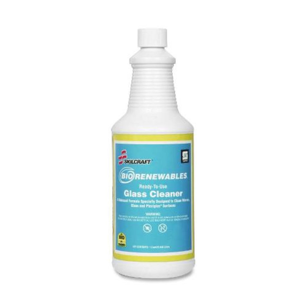 BioRenewables Glass Cleaner is designed to clean and polish a variety of surface types. Blue 32Ounce Glass Cleaner
