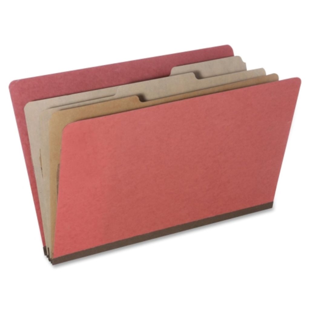 CLASSIFICATION FOLDER, 8 SECTION, RED, LGL