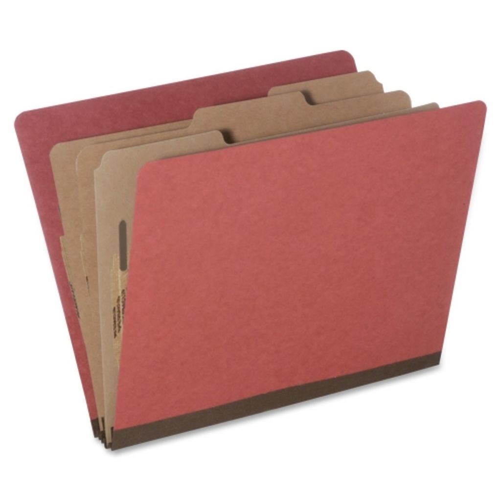 CLASSIFICATION FOLDER, 8 SECTION, RED, LETTER
