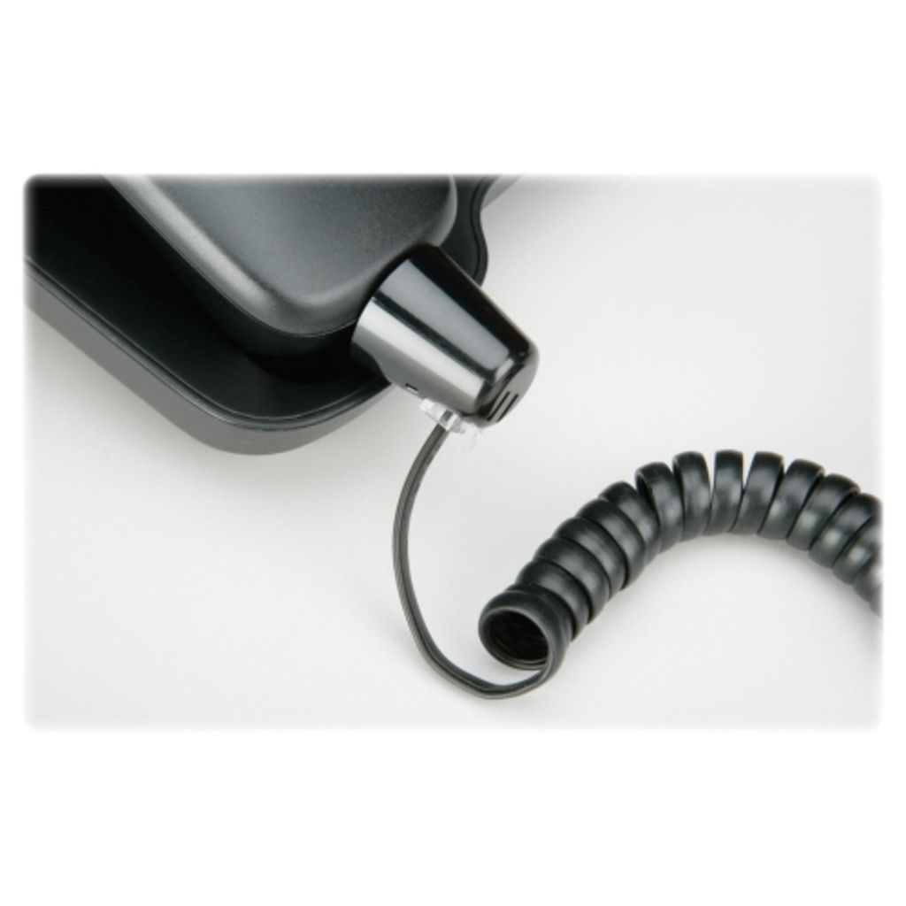 CORD CONNECTOR/ROTATOR, TELEPHONE, TWISSTOP, BLACK