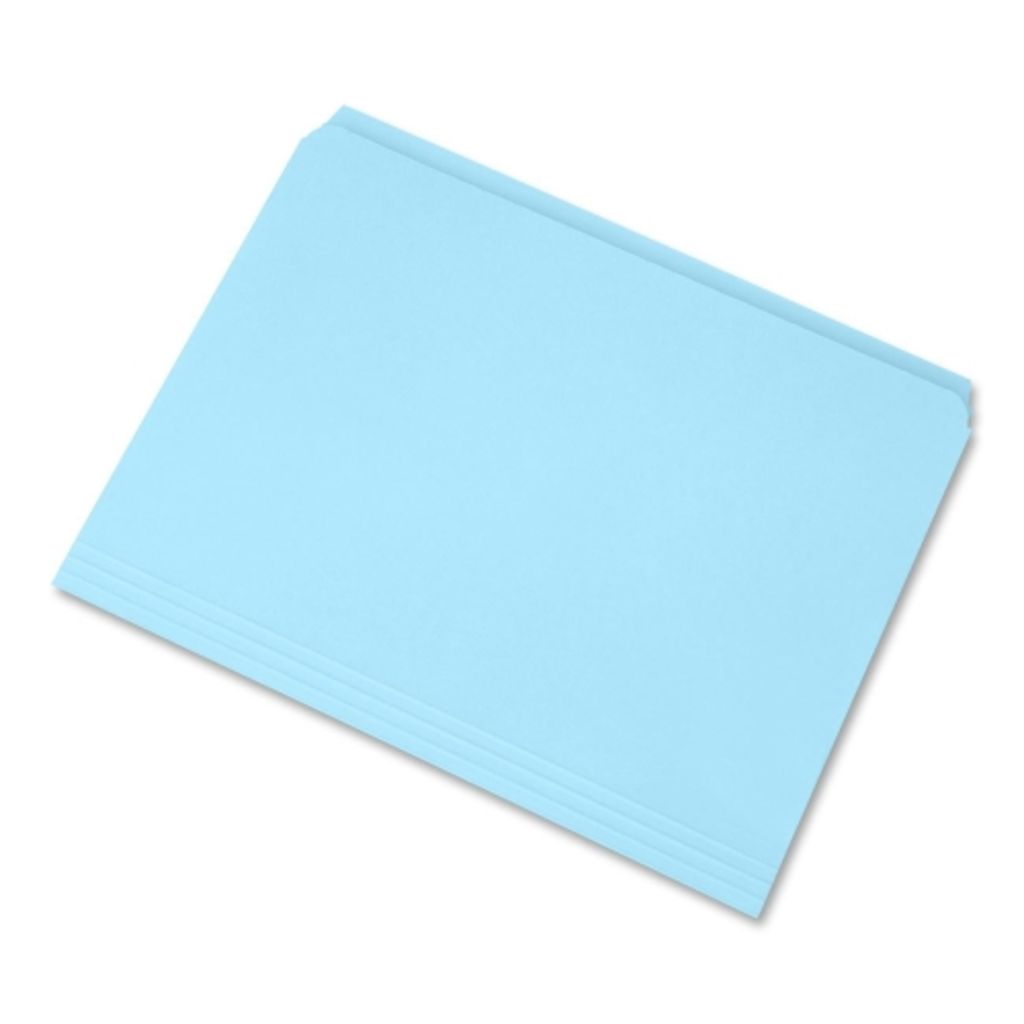 COLORED STRAIGHT CUT FILE FOLDER, 11 POINT, BLUE