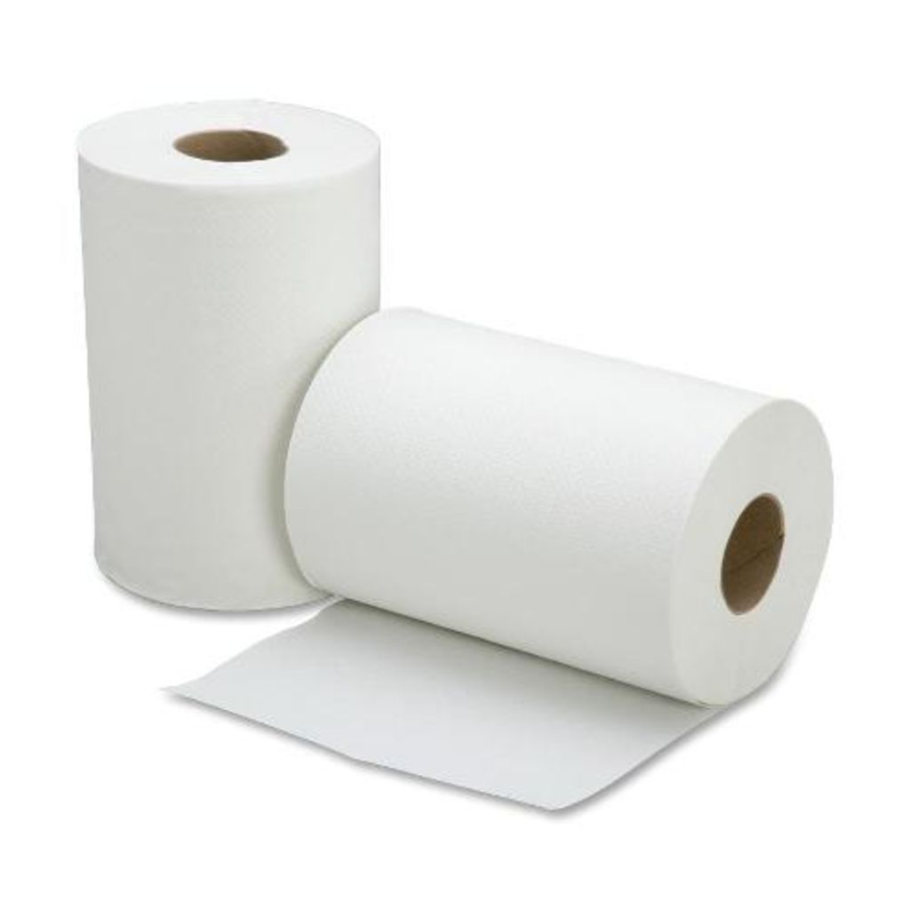 HARD ROLL PAPER TOWEL, NONPERFORATED, 1PLY, 8 X 350