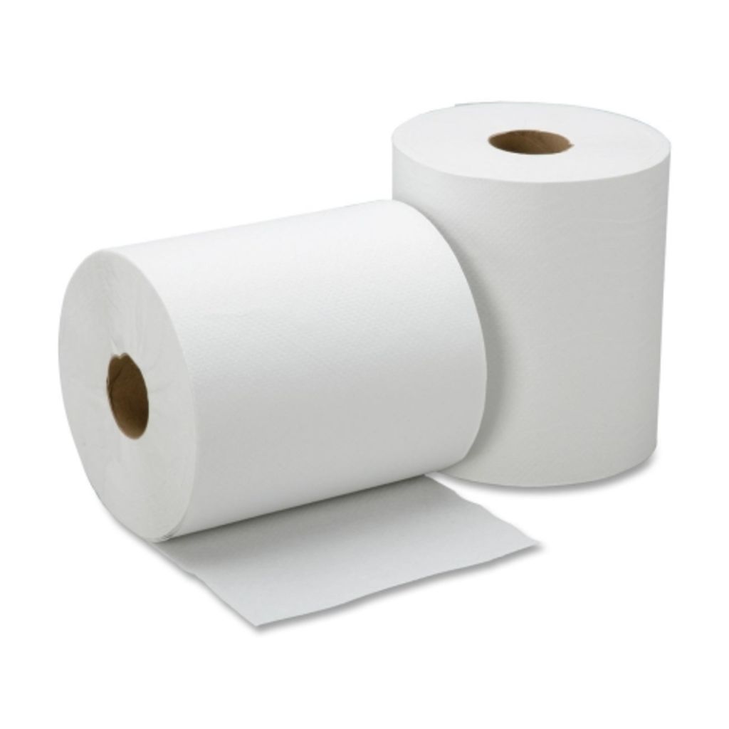 HARD ROLL PAPER TOWEL, NONPERFORATED, 1PLY, 8 X 600