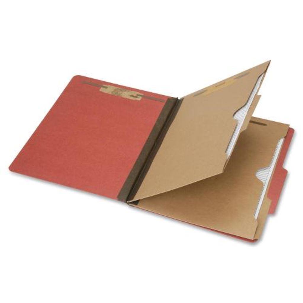 POCKET FOLDER, CLASSIFICATION, LEGAL SIZE, EARTH RED BX OF 10 FOLDERS