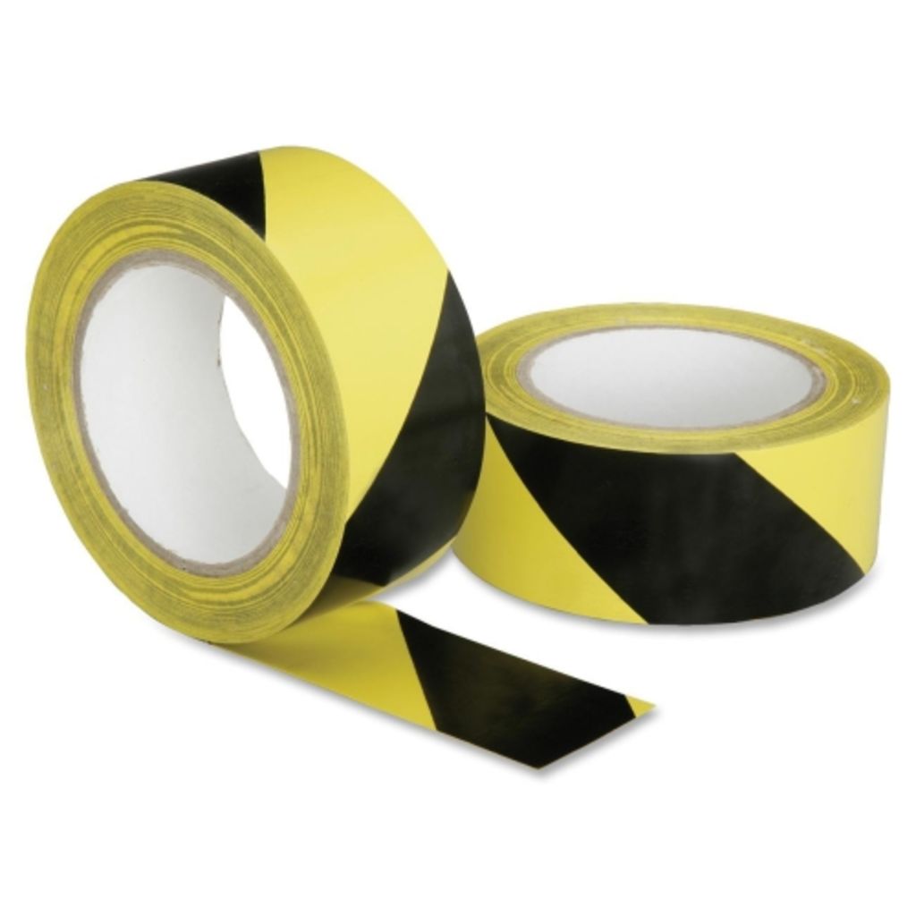TAPE, SAFETY STRIPE, RUBBER ADHESIVE, BLACK/YELLOW, 36 YDS