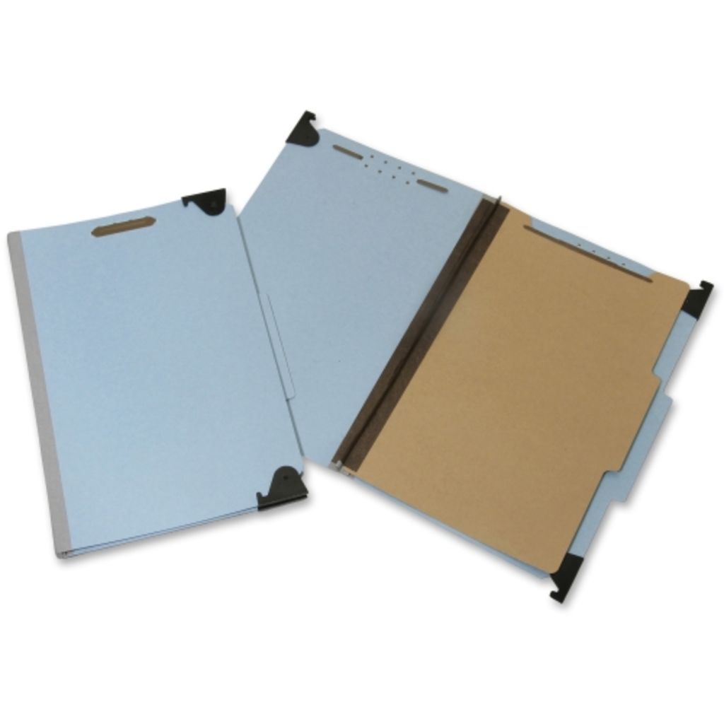 FOLDER, FILE, HANGING, LIGHT BLUE, LEGAL SIZE, 1DIVIDER, 4 SECTIONS
