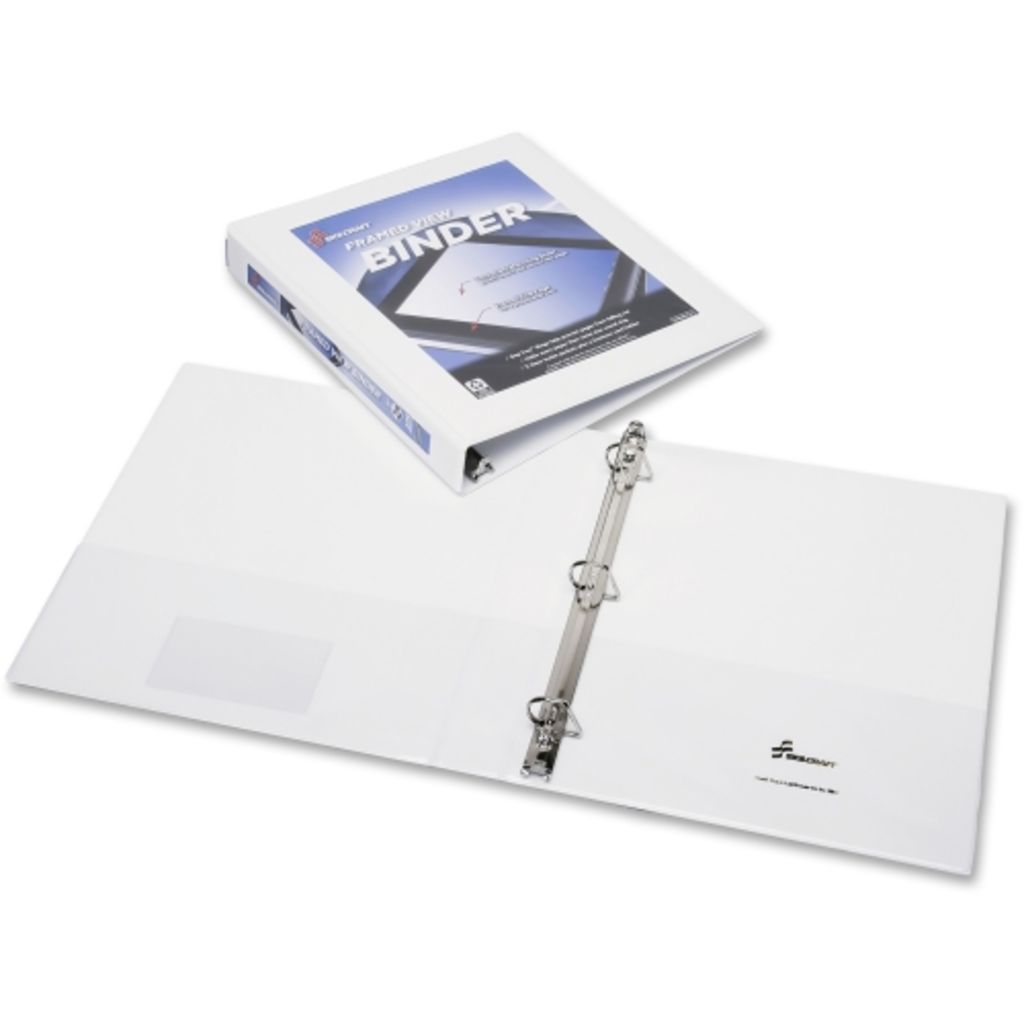 BINDER, LOOSELEAF, VIEW FRAMED, WHITE, 1