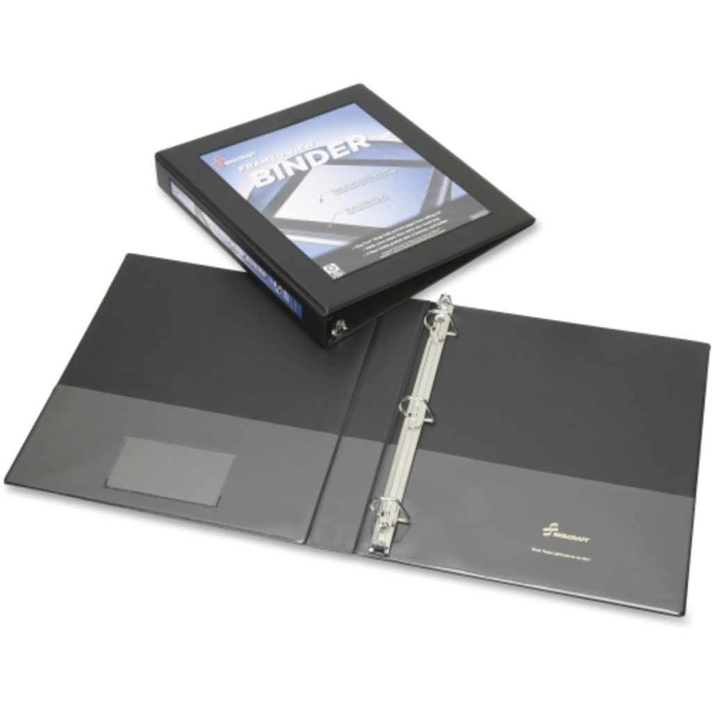 BINDER, LOOSELEAF, FRAME VIEW, BLACK, 1