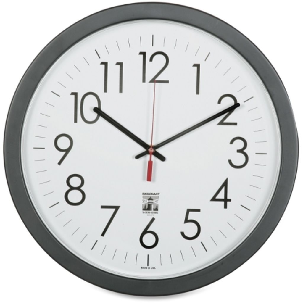 SELFSET WALL CLOCKS 14.5 DIAMATER PLASTIC 30% PCW BLACK
