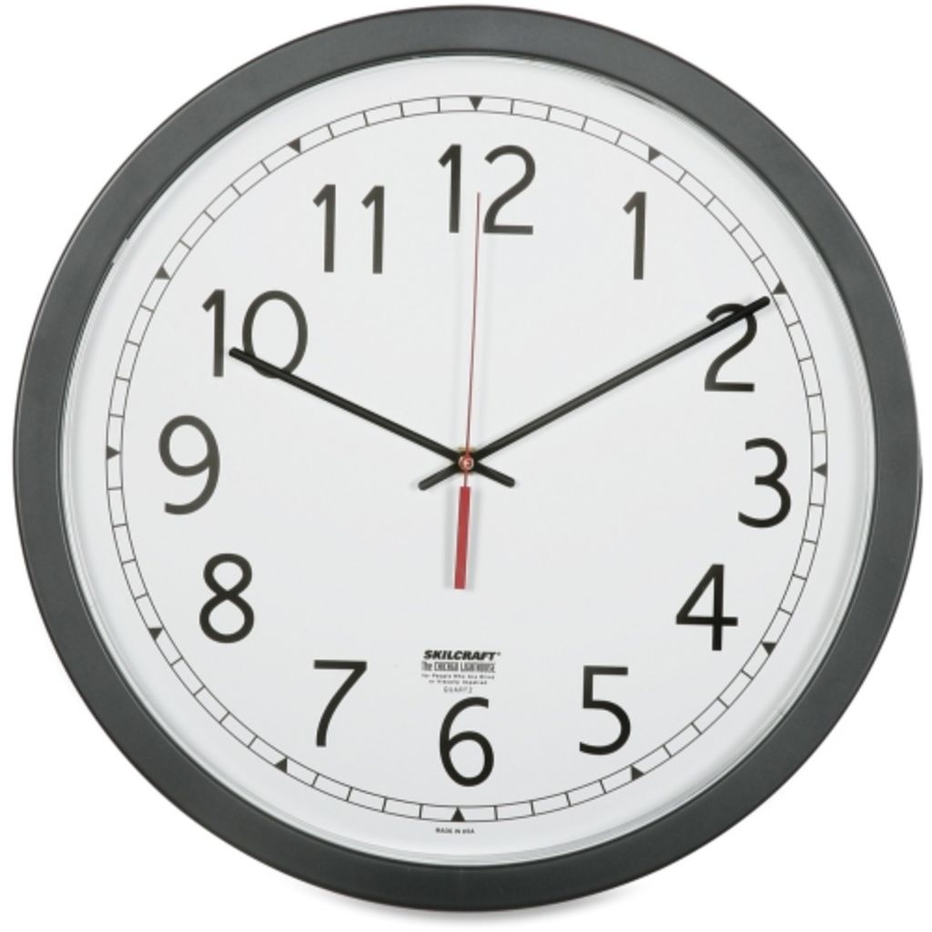 QUARTZ MOVEMENT WALL CLOCKS 16.5 DIAMATER PLASTIC 30% PCW BLACK