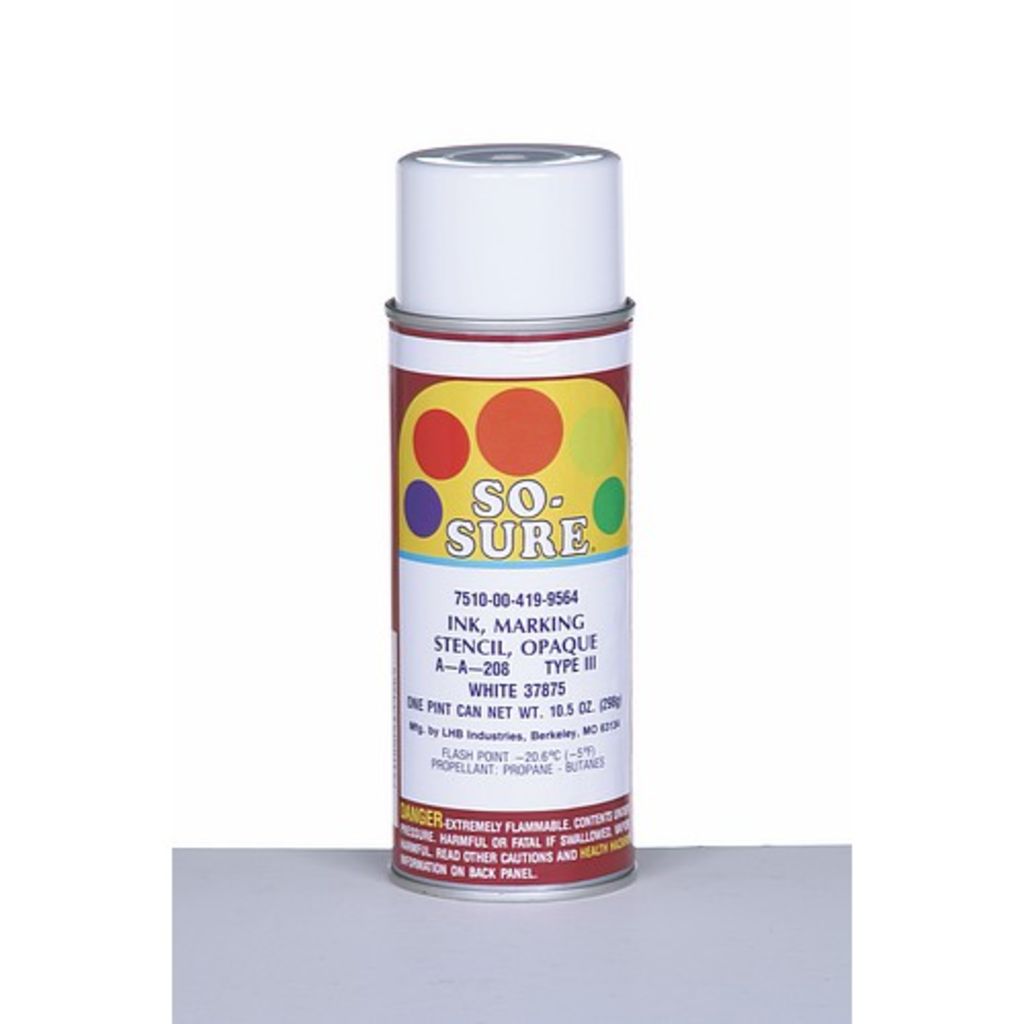INK, AEROSOL STENCIL, OPAQUE, WHITE, #37875