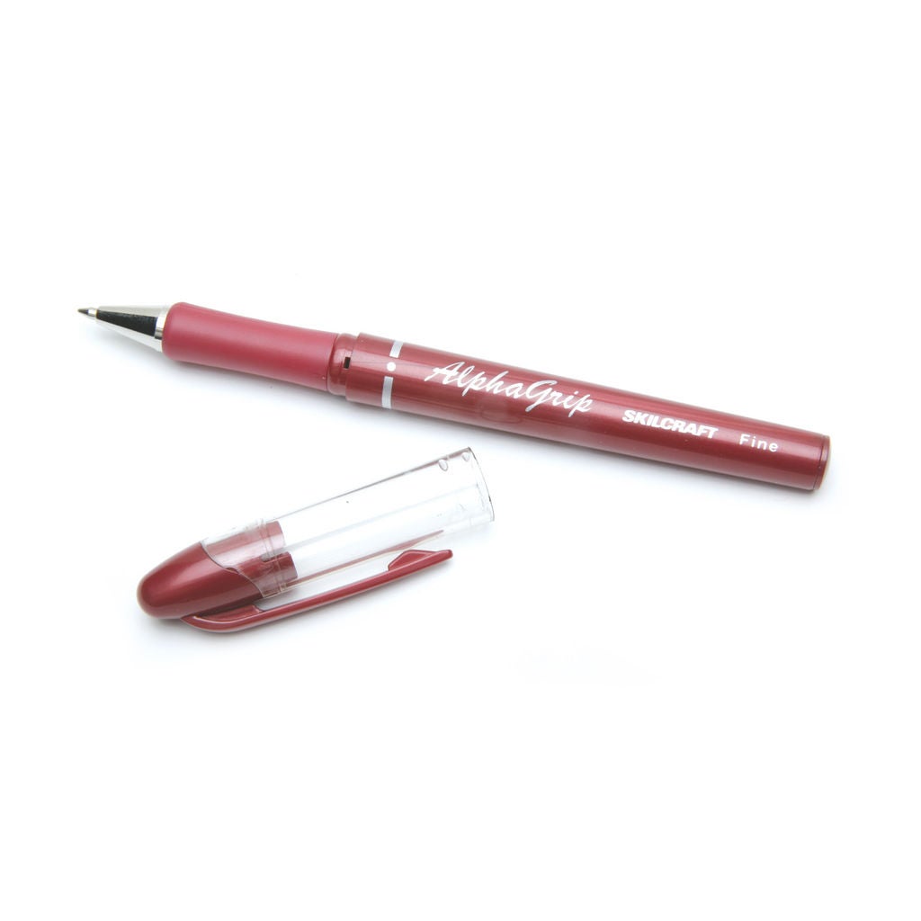 ALPHAGRIP BALL POINT PEN RED INK, FINE POINT