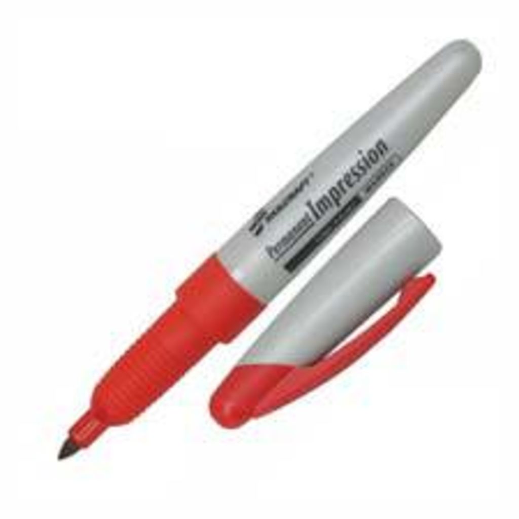 PERMANENT IMPRESSION MARKER FINE POINT, BLUE INK, 12 PACK