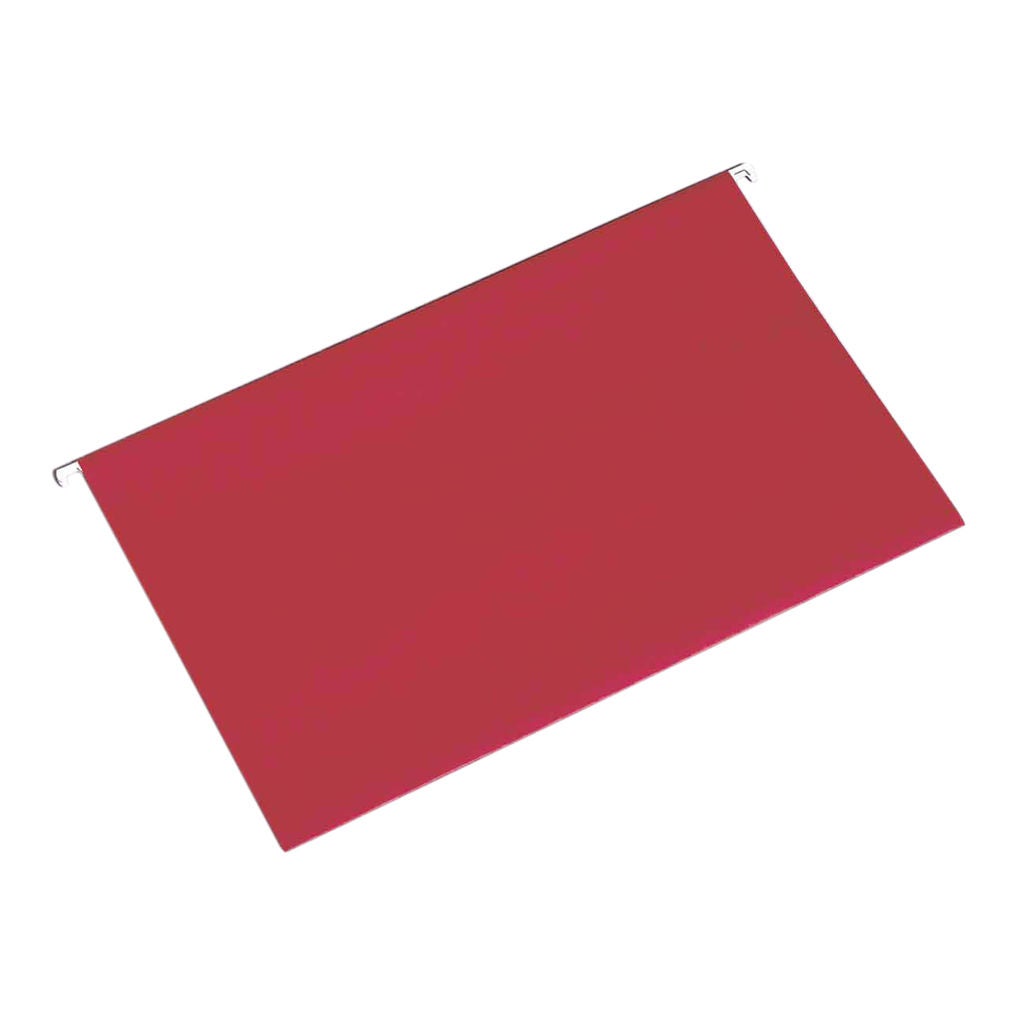 HANGING FILE FOLDER RED, LEGAL, 1/5 TABS, RECYCLED