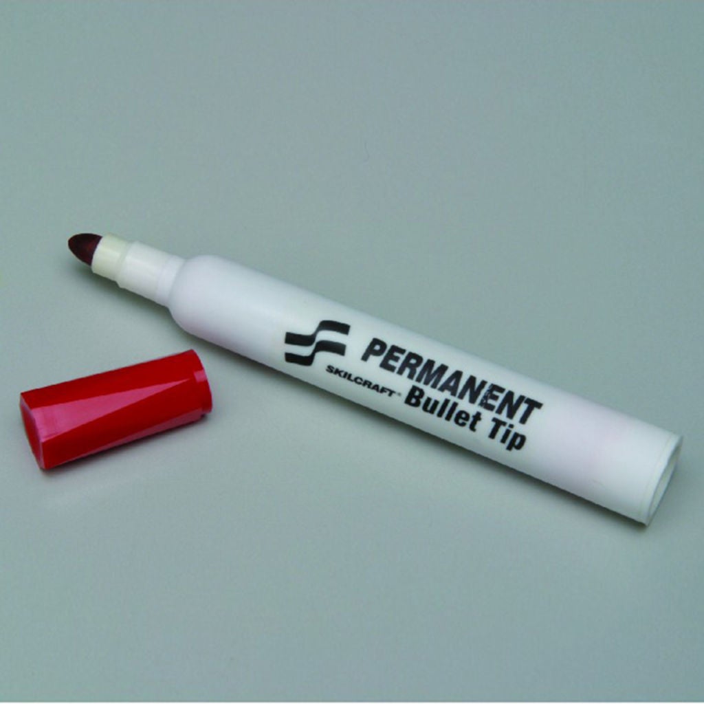 MARKER PERM BULLET RED