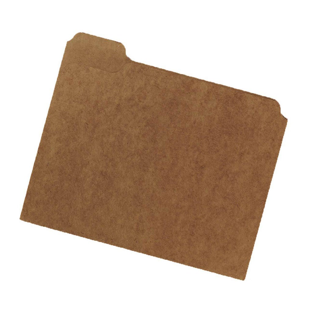 KRAFT INNER FILE FOLDER LETTER, 1/4 CUT, 1ST POSITION, KRAFT BROWN