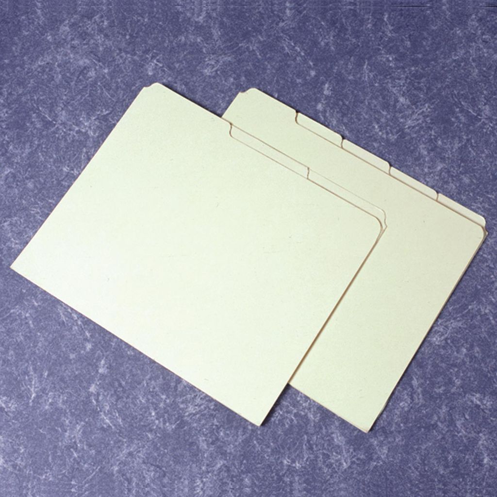FILE GUIDE SET BLANK, LEGAL, 1/3 CUT, SELF TAB, LIGHT GREEN