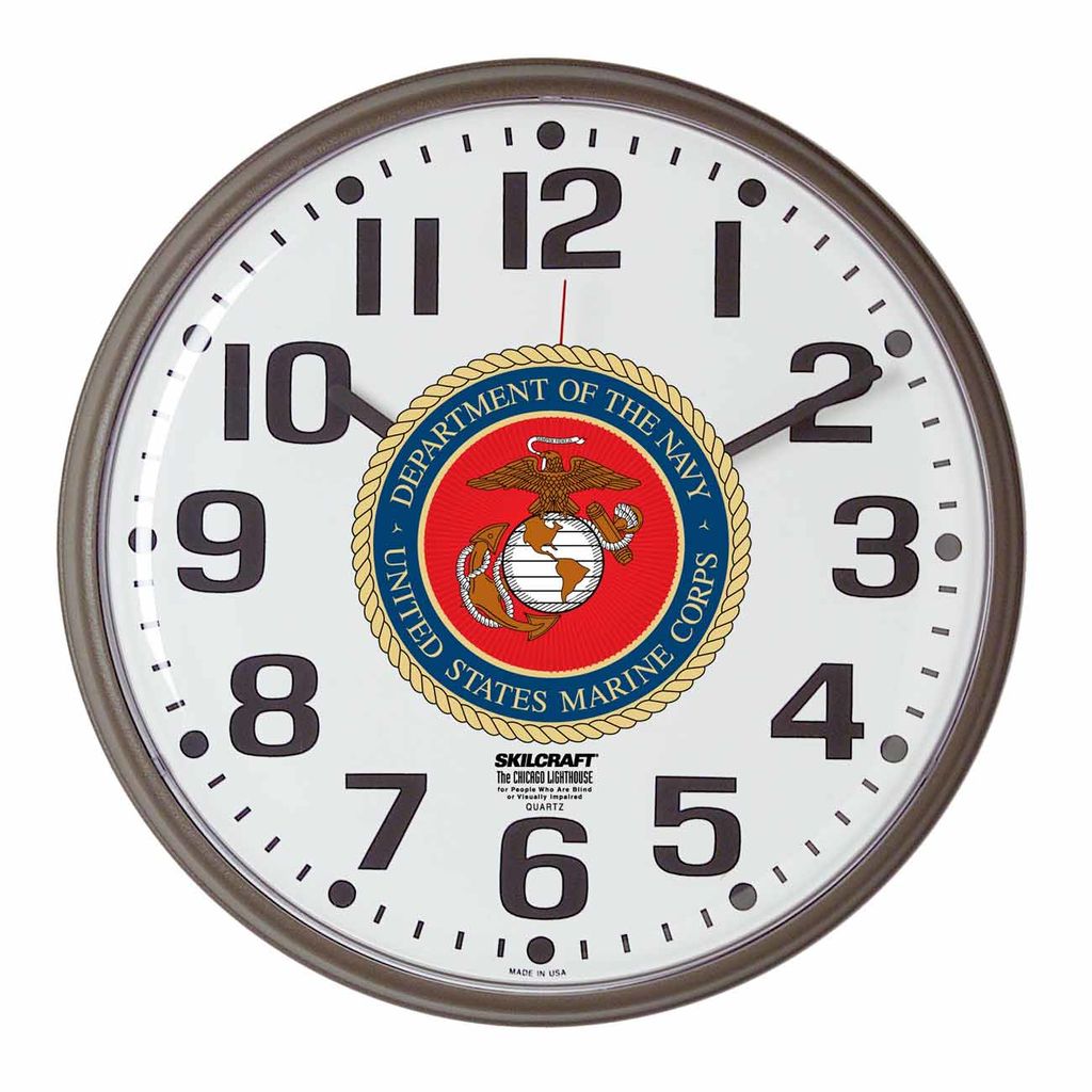 Clock 12 Brn Qtz Marine LogoAnalog  QuartzEA