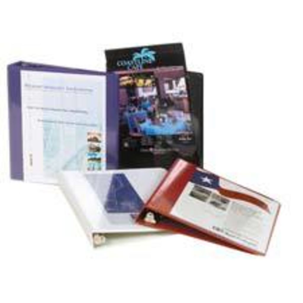 ANGLED DRING VIEW BINDER BLUE,CAPACITY 1 1/2 IN