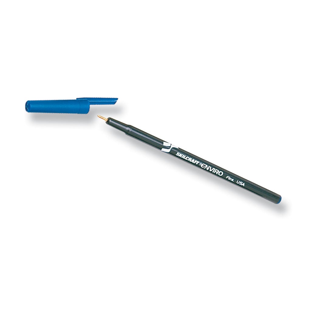 ENVIRONMENTAL BALL POINT STICK PEN BLACK INK, FINE POINT, 12 COUNT