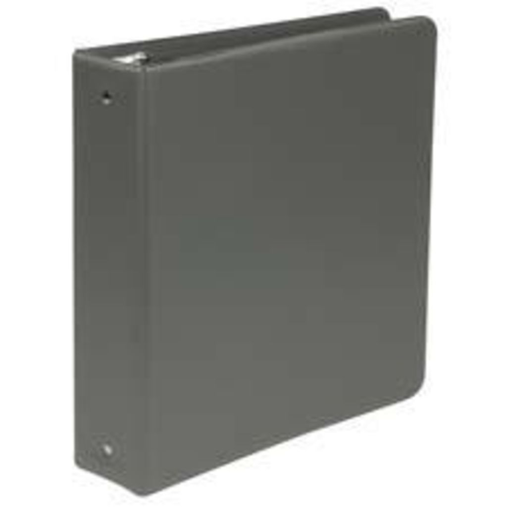 ROUND RING BINDER, 2 INCH CAPACITY, GRAY