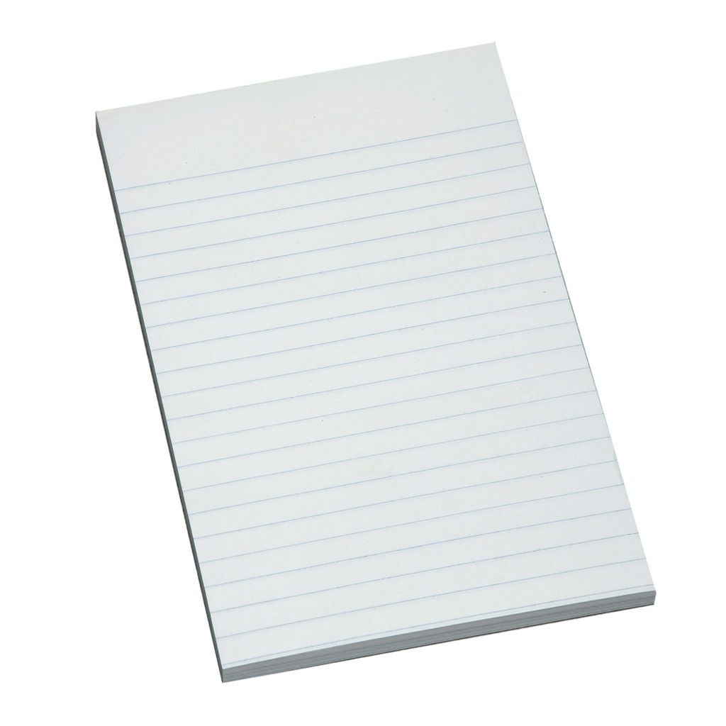 WRITING PAD, 5 X 8 INCH, WHITE