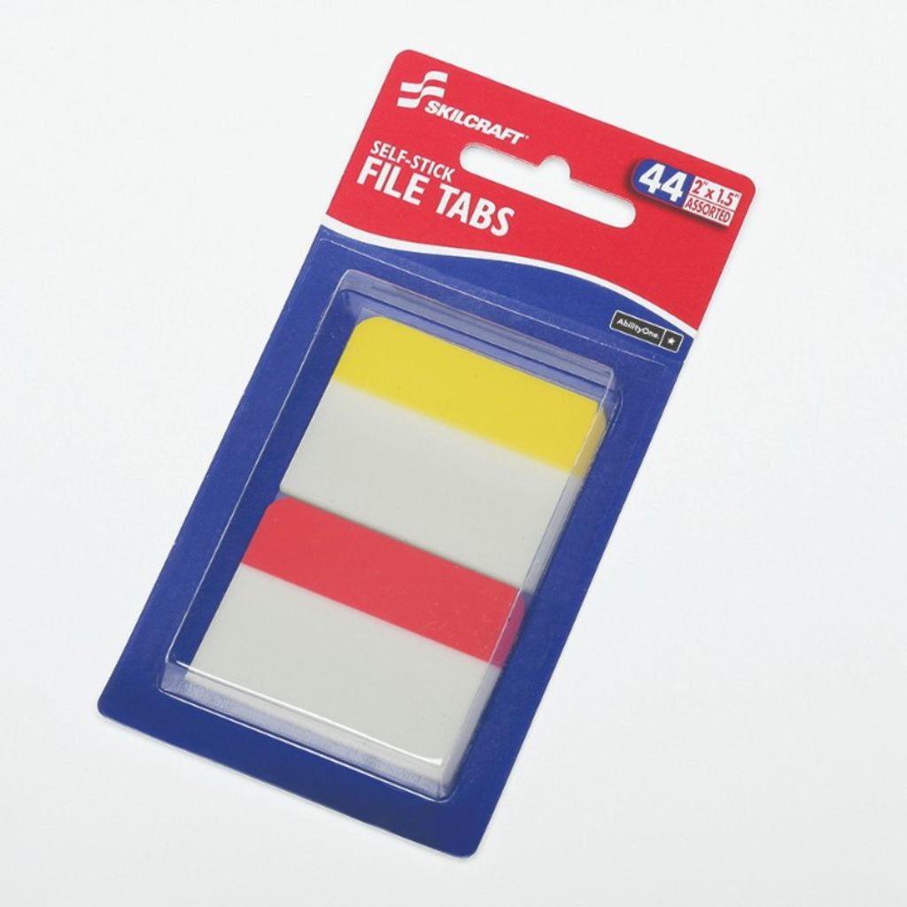 SKILCRAFT SELFSTICK FILE TABS RED/YELLOW