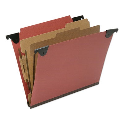 Folder File Hang Ltr Sz 2 Divide 6 Sect Straight TopTab Red