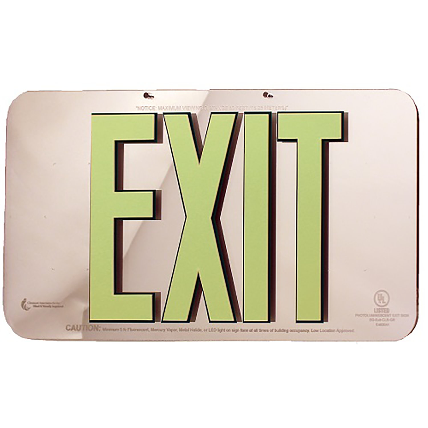 Photoluminescent Exit Sign Conversion Kit 153/4 x 85/8  Exit Sign Conversion Kit