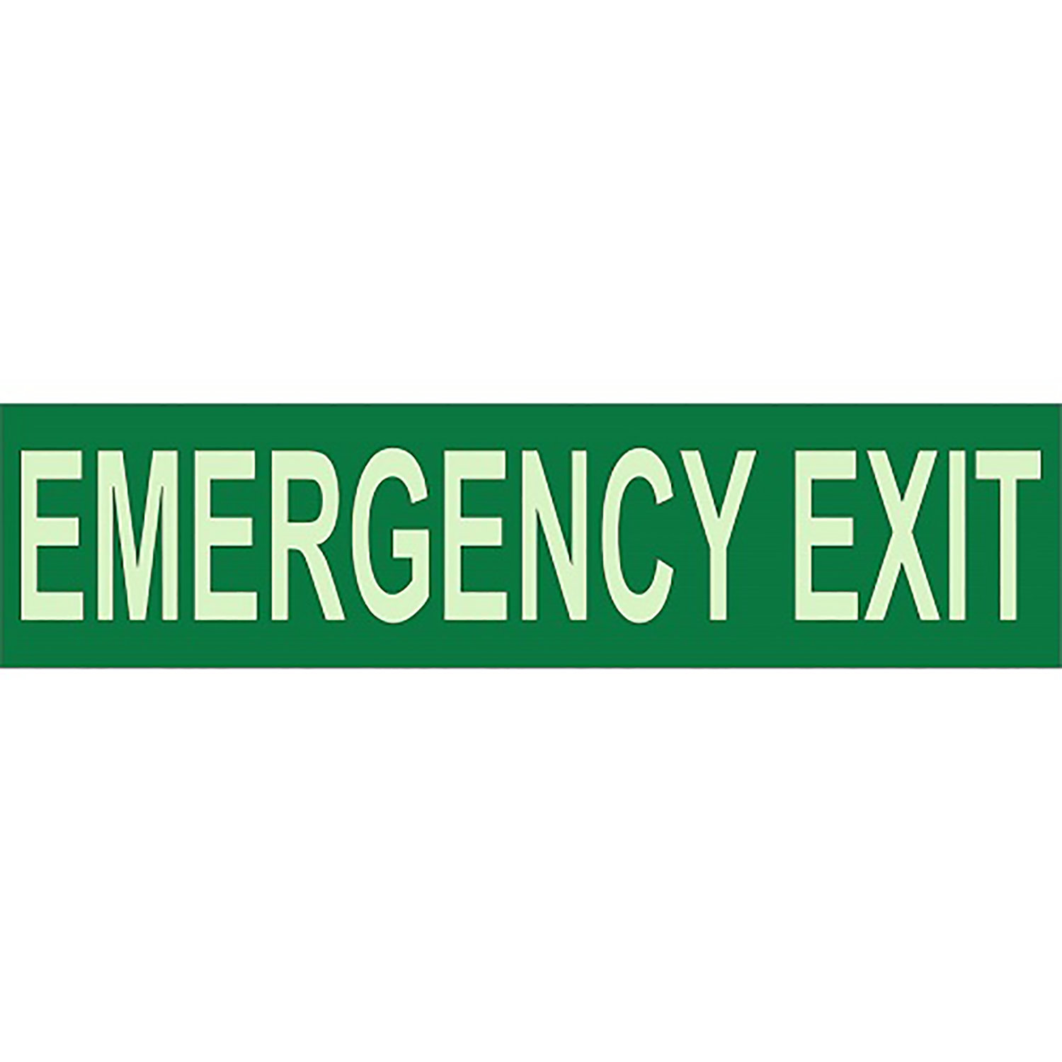 Photoluminescent Emergency Exit Label 12 x 3  Emergency Exit Label